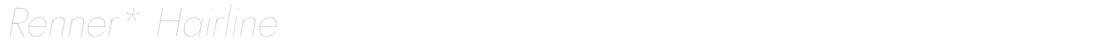 Renner* font preview